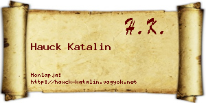 Hauck Katalin névjegykártya